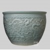 供應(yīng)景德鎮(zhèn)供應(yīng)手工微雕陶瓷大缸 陶瓷高腳缸