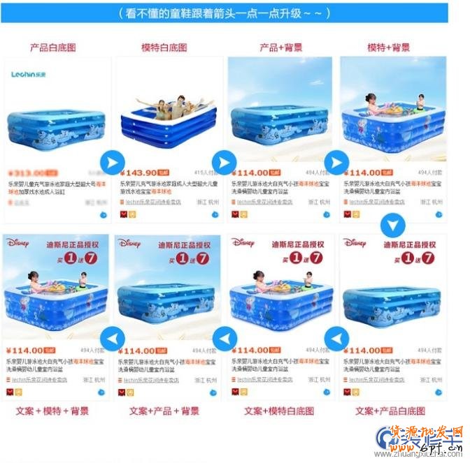 淘寶寶貝主圖對比