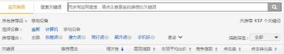 直通車關(guān)鍵詞