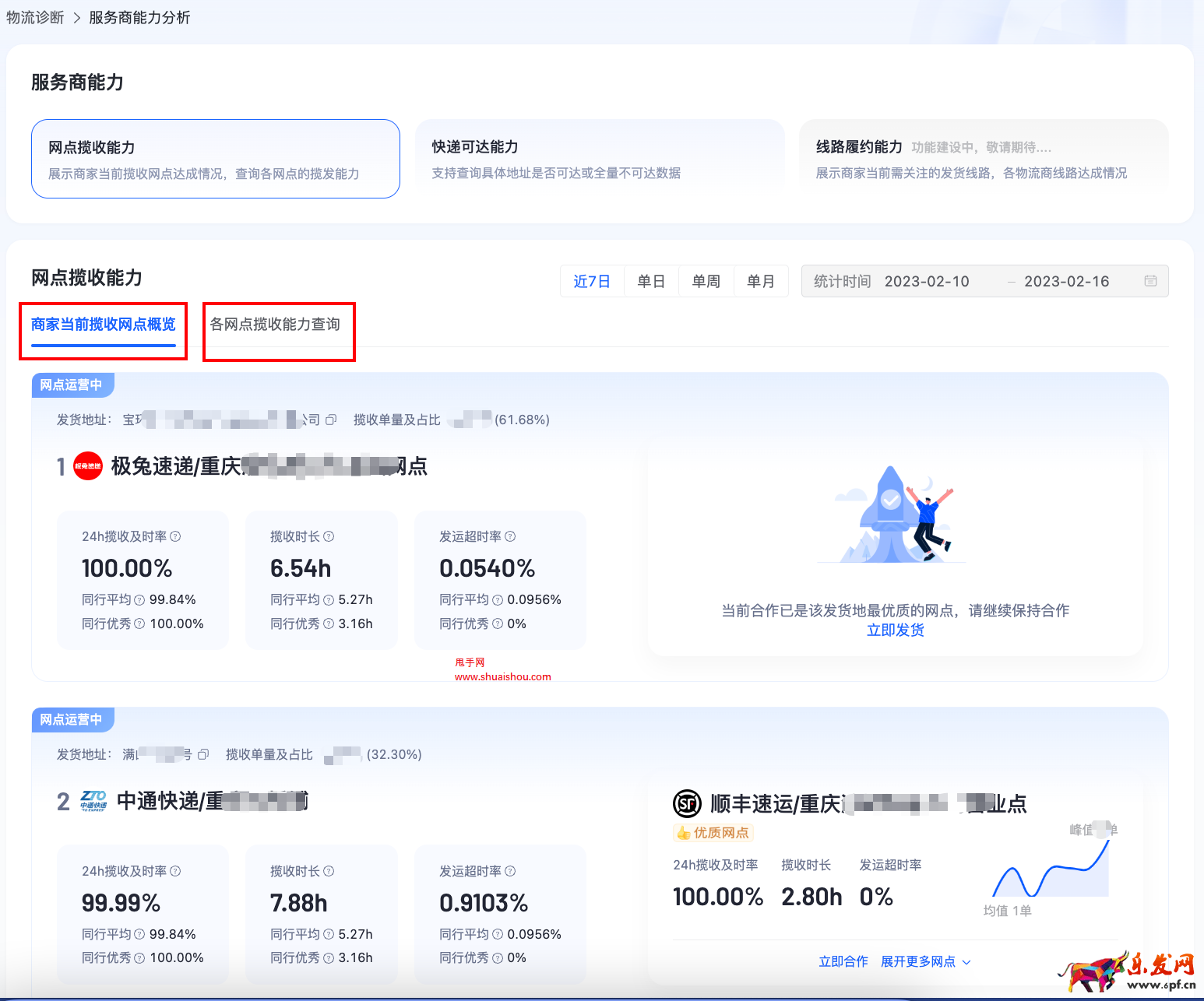 抖音物流診斷-服務商能力分析產品功能手冊