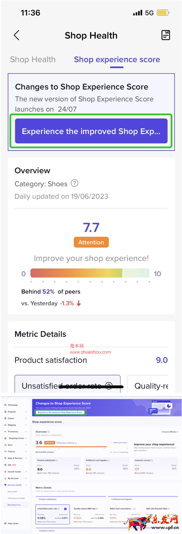 TikTok Shop店鋪評分